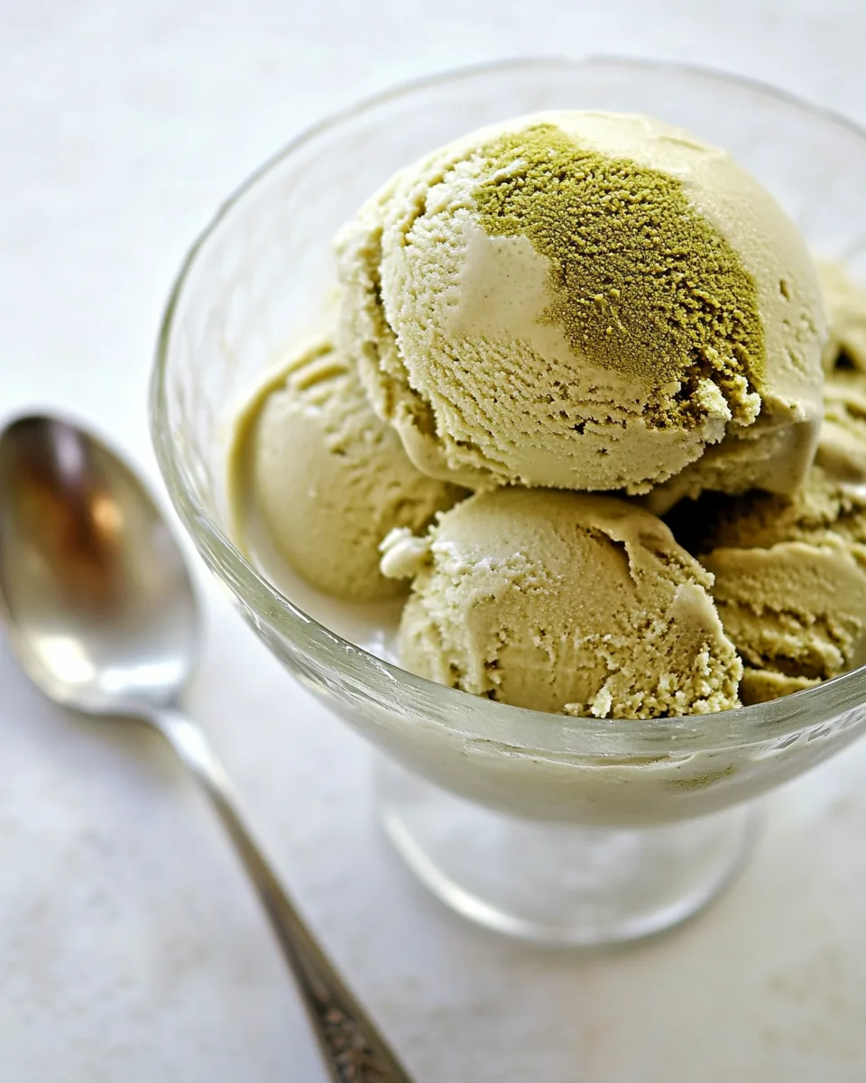 Green Tea Coconut Milk Ice Cream