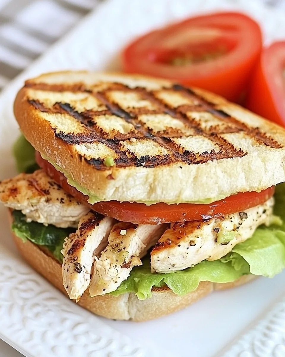 Grilled Chicken Sandwich with Avocado and Tomato