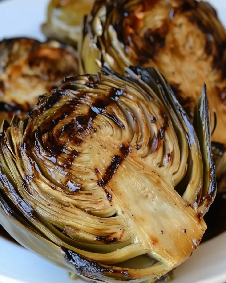 Grilled Globe Artichokes