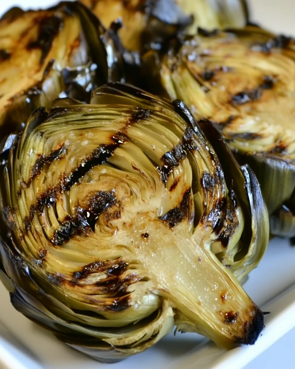 Grilled Globe Artichokes