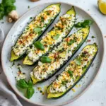 Grilled Goat Cheese Stuffed Zucchini