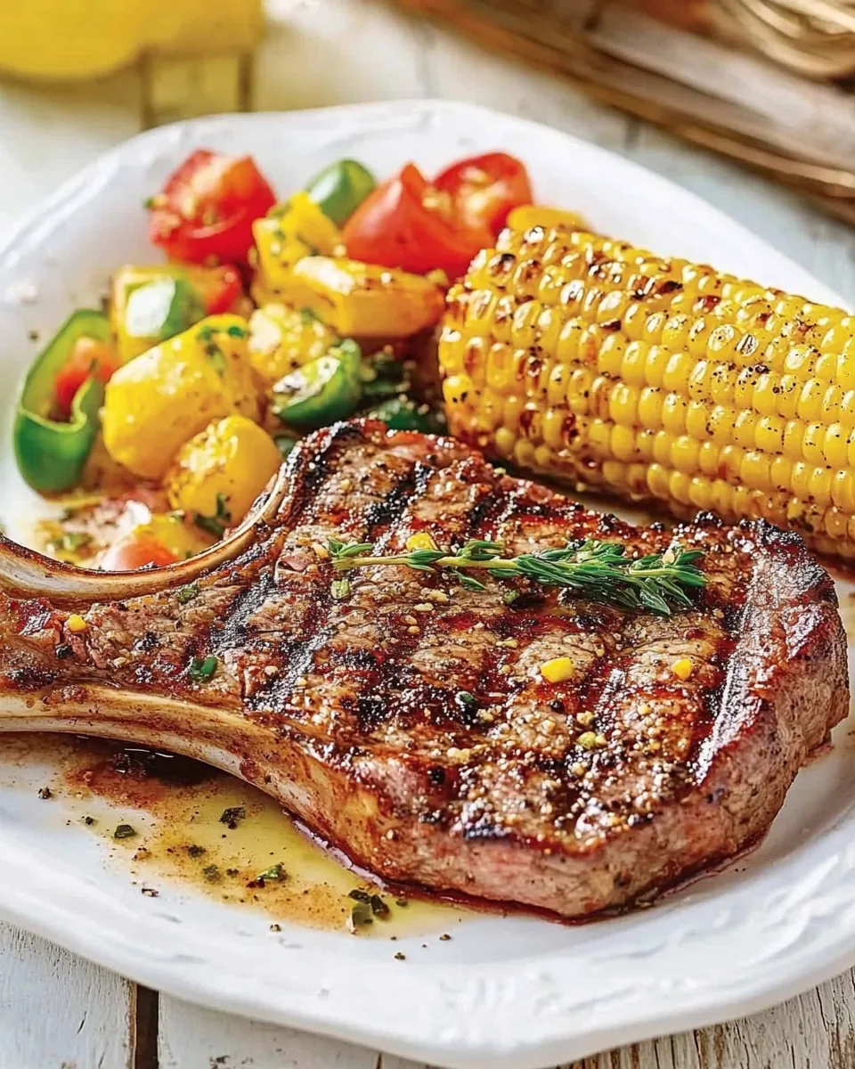Grilled One Minute Steak and Paprika Corn on the Cob