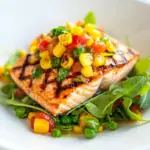 Grilled Salmon with Corn Mango Relish