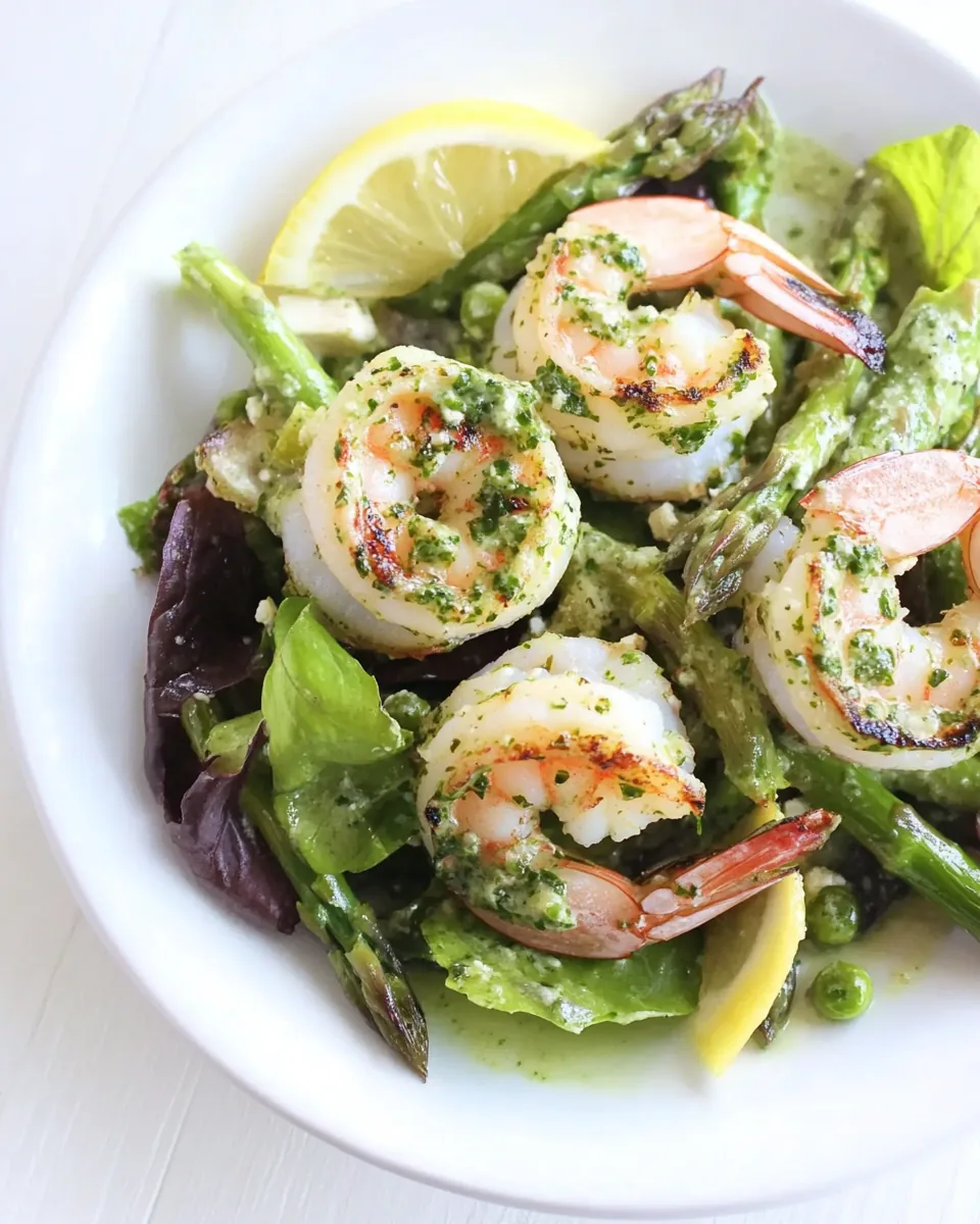 Grilled Shrimp and Asparagus Salad