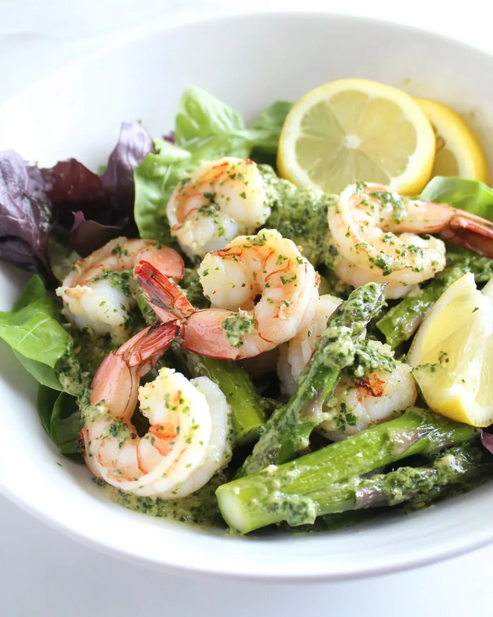 Grilled Shrimp and Asparagus Salad