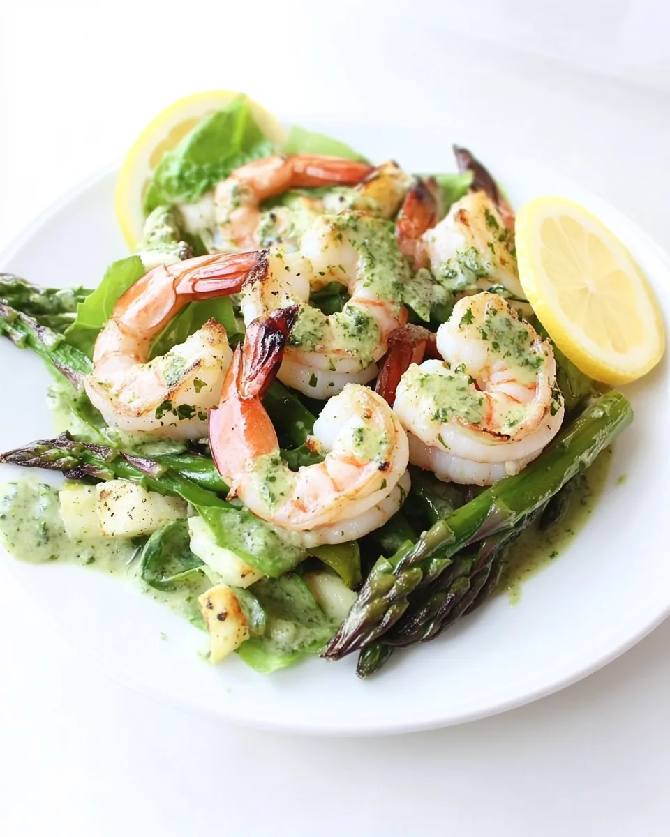 Grilled Shrimp and Asparagus Salad