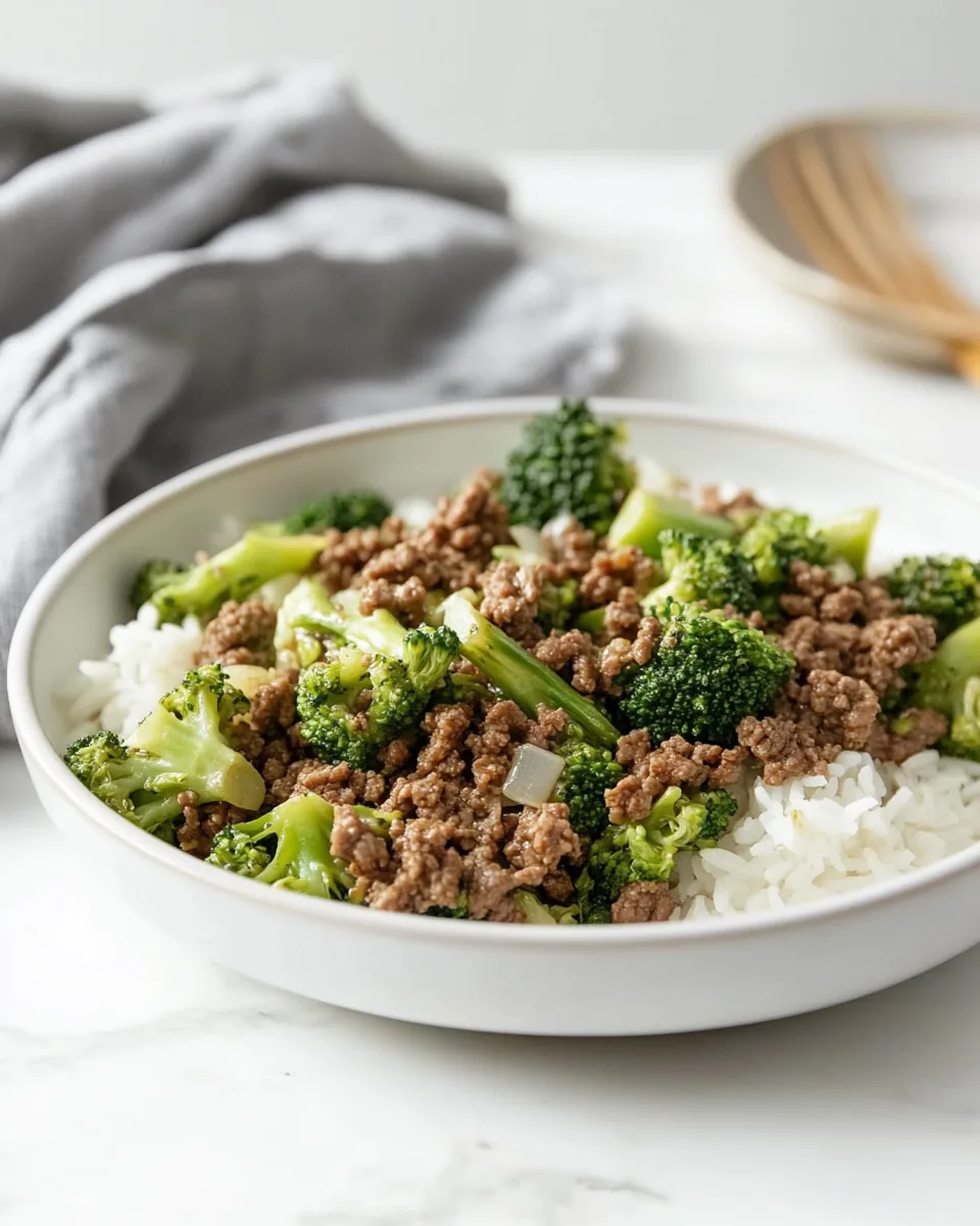 Ground Beef Broccoli Stir Fry