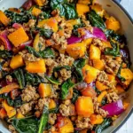 Ground Turkey Butternut Squash Skillet