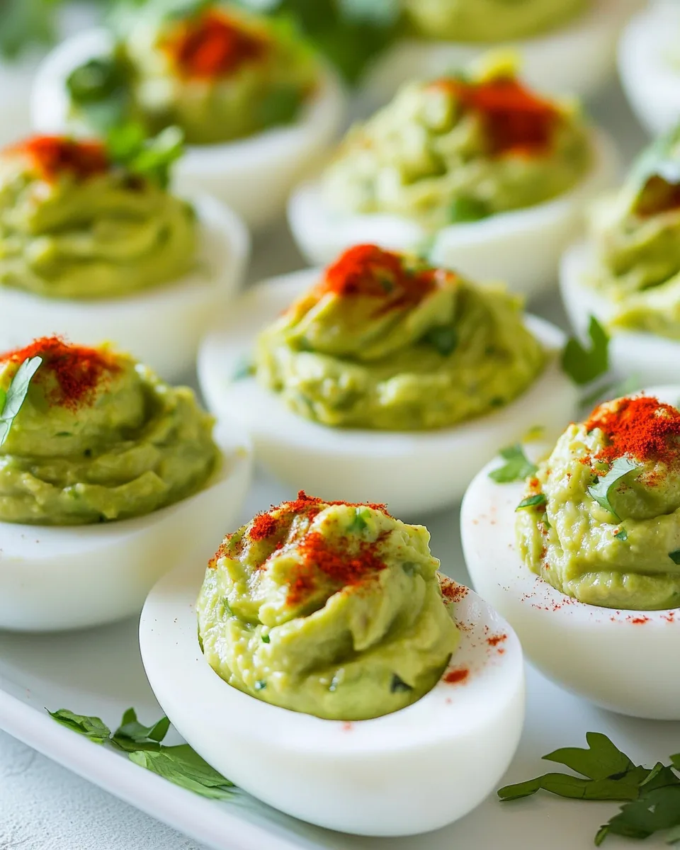 Guacamole Stuffed Eggs