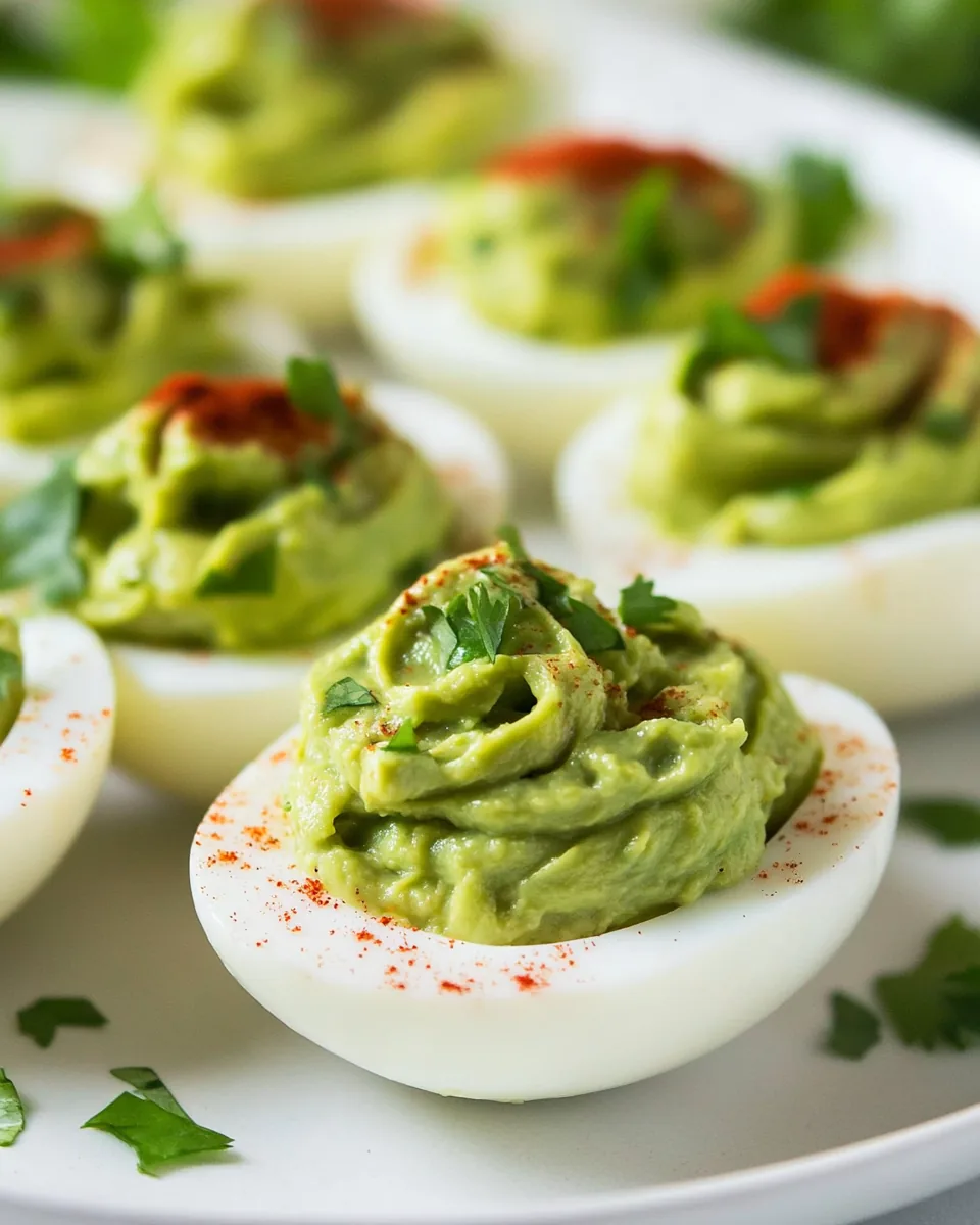 Guacamole Stuffed Eggs