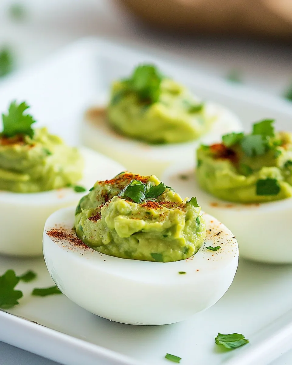 Guacamole Stuffed Eggs