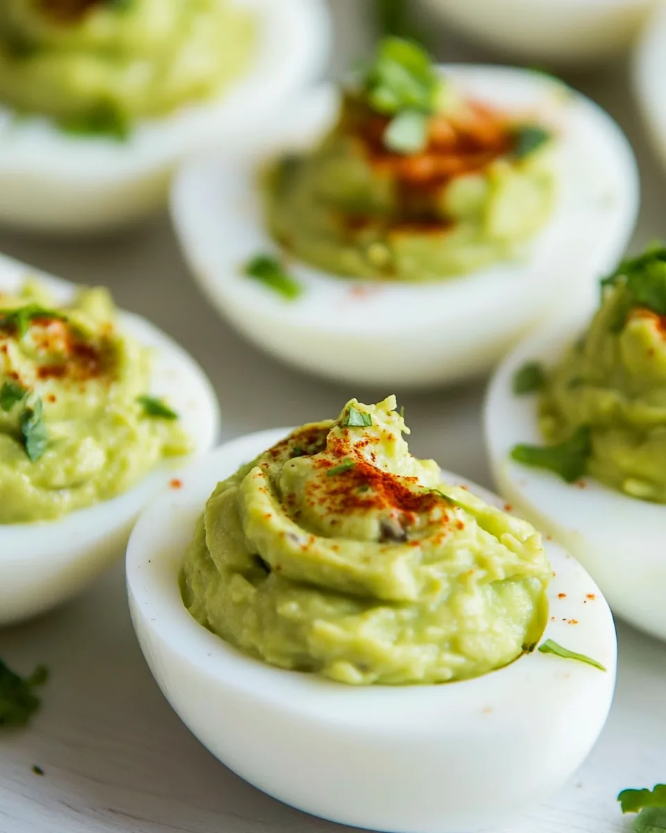 Guacamole Stuffed Eggs
