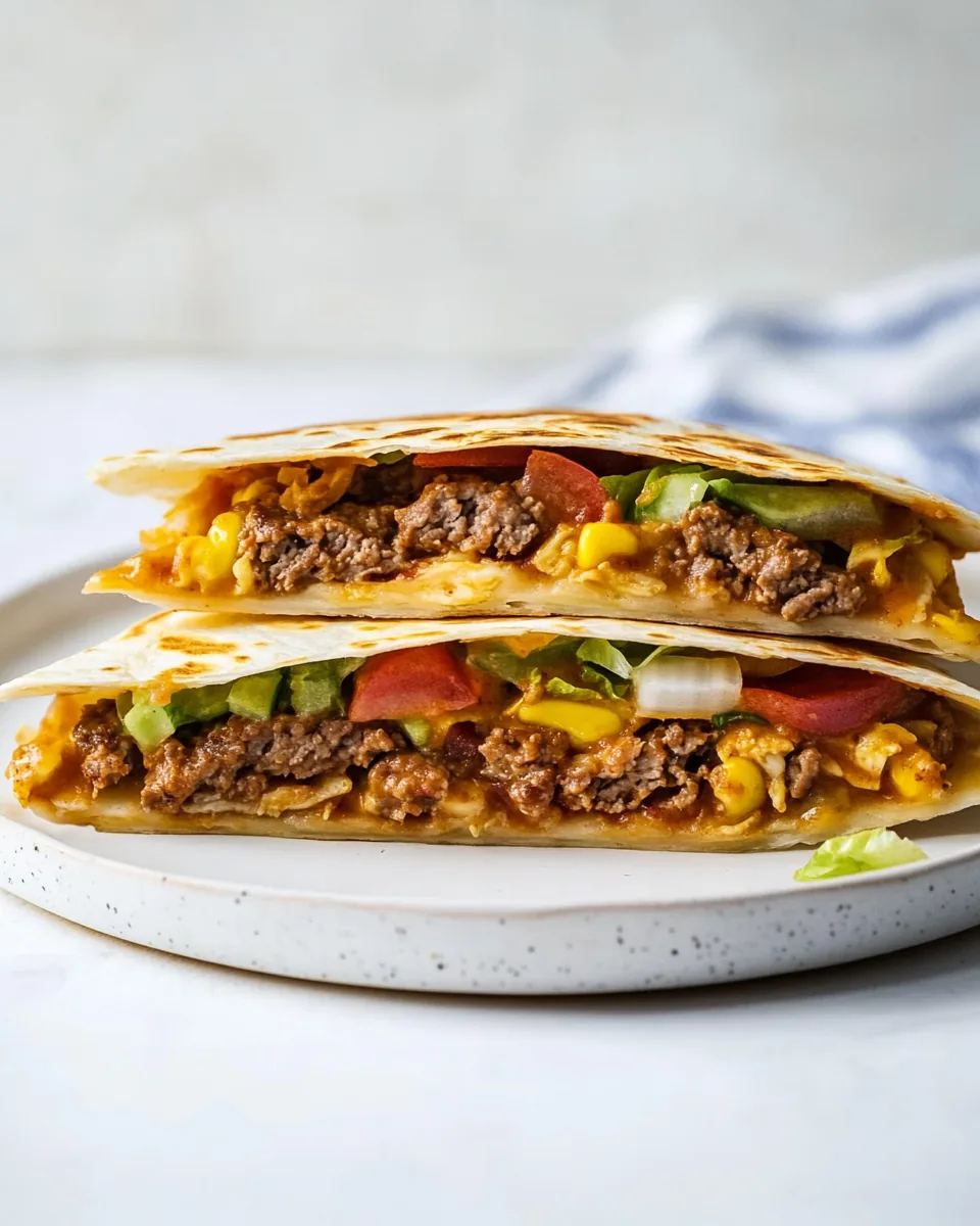 Hamburger Quesadilla