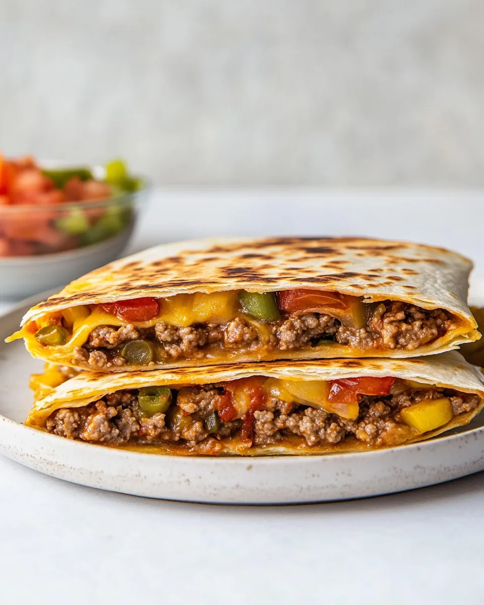 Hamburger Quesadilla