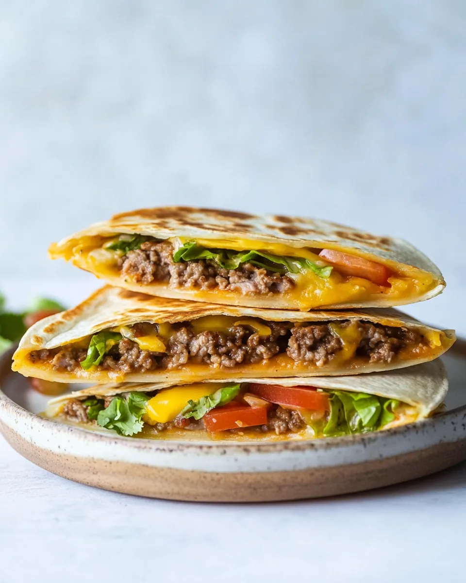 Hamburger Quesadilla