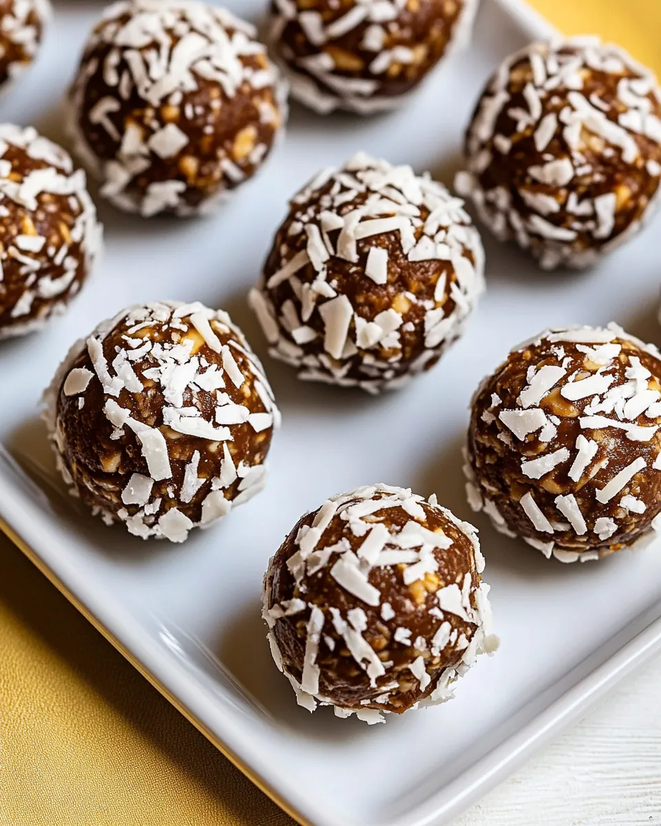 Healthy No Bake Chocolate Peanut Butter Snowballs