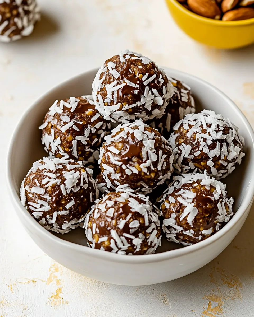 Healthy No Bake Chocolate Peanut Butter Snowballs