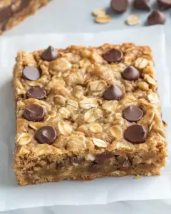 Healthy Peanut Butter Oatmeal Cookie Bars