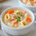 Healthy Slow Cooker Creamy Tortellini Soup