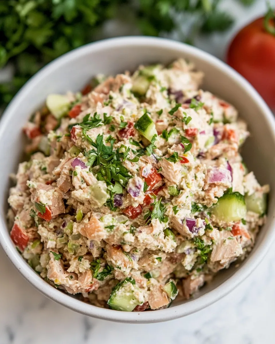 Healthy Tuna Salad With Hummus