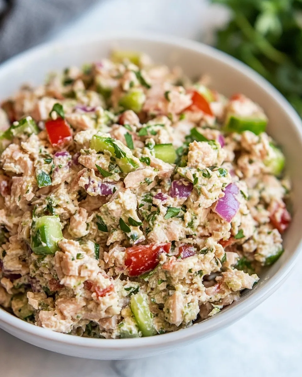 Healthy Tuna Salad With Hummus