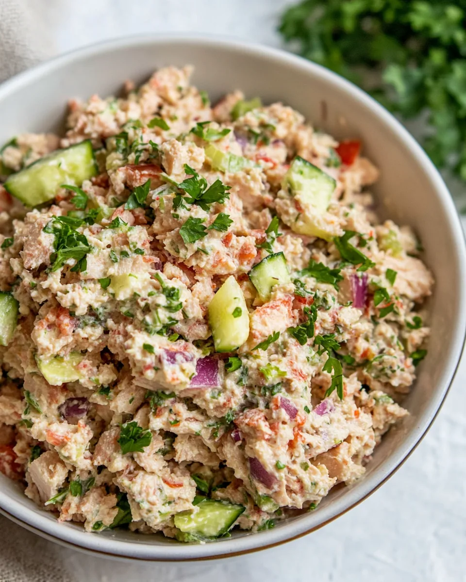 Healthy Tuna Salad With Hummus