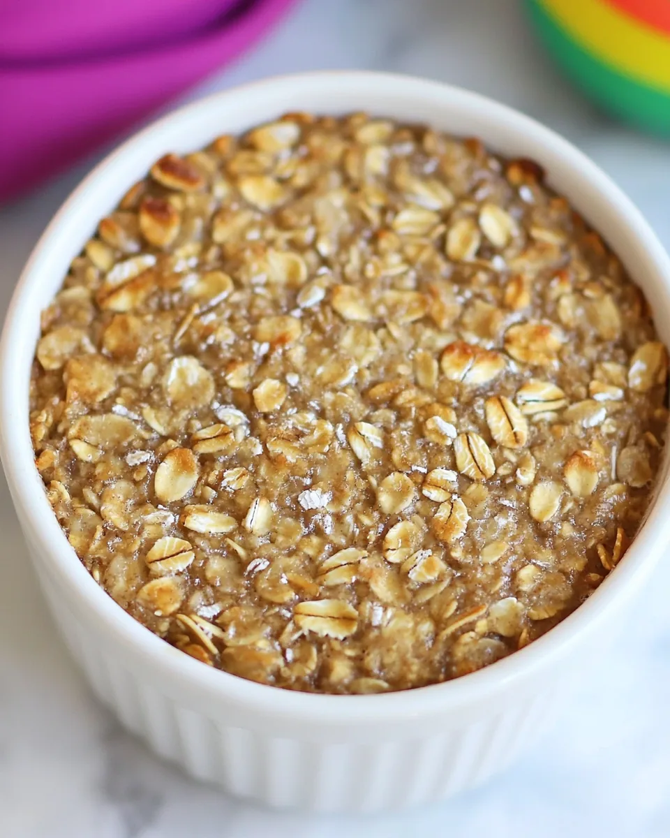 Healthy Vanilla Overnight Baked Oatmeal