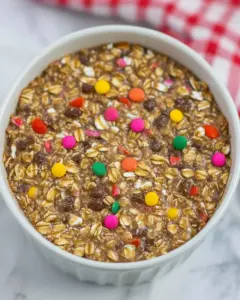 Healthy Vanilla Overnight Baked Oatmeal