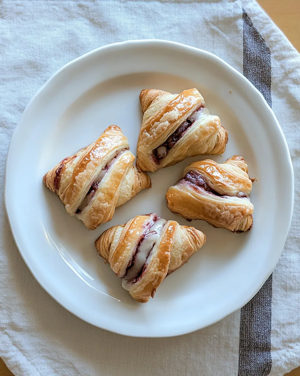 Hibiscus Strawberry Cheese Danishes