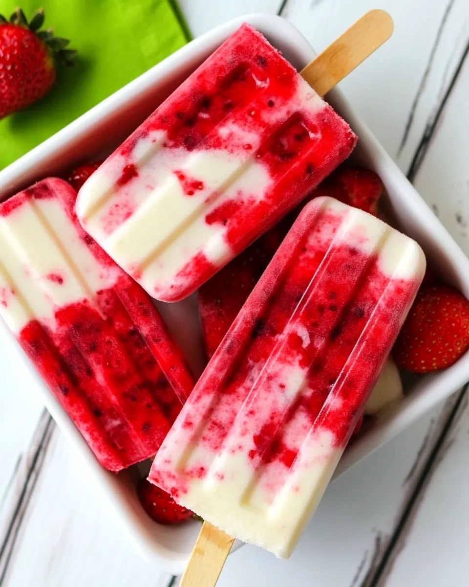 Homemade Strawberry Creamsicle