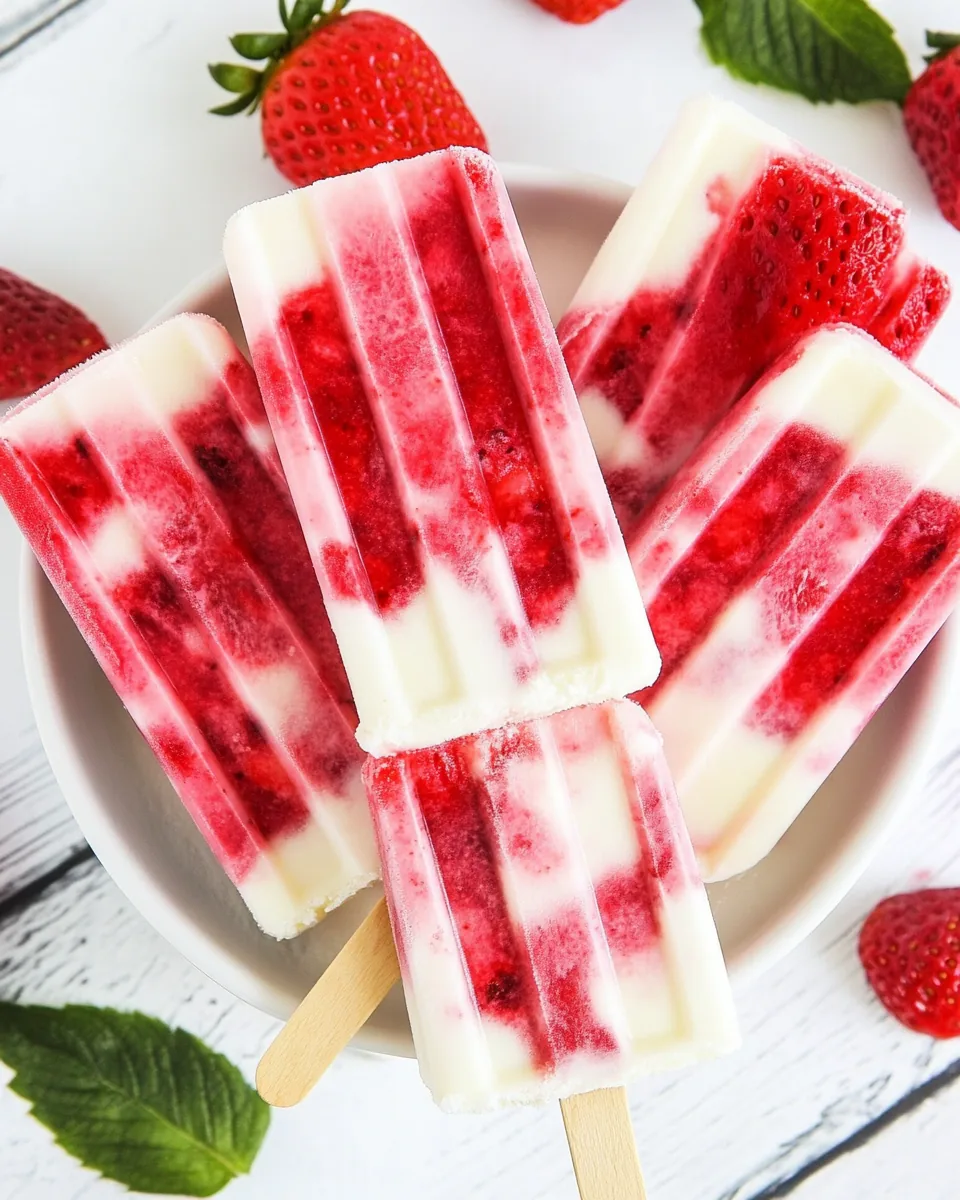 Homemade Strawberry Creamsicle