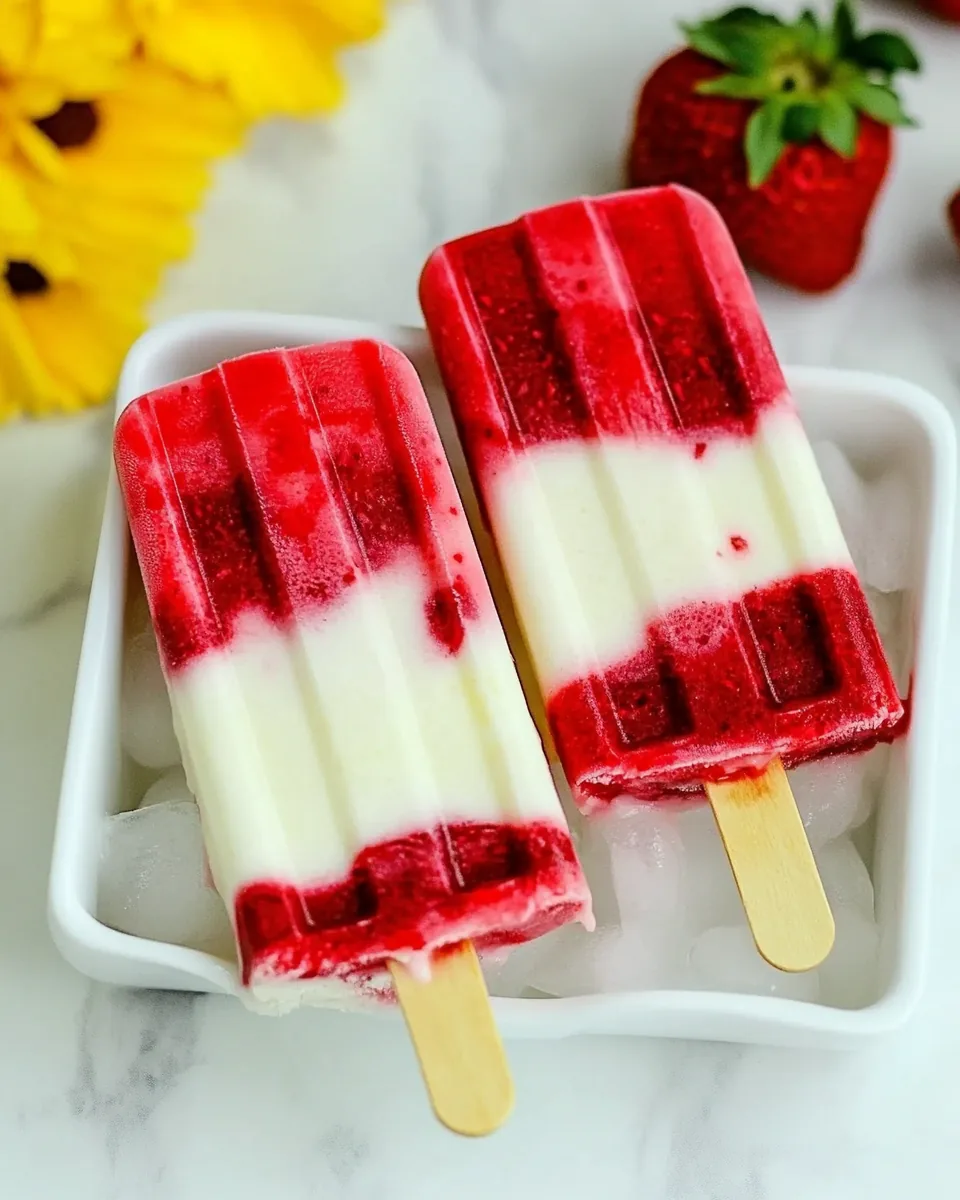 Homemade Strawberry Creamsicle
