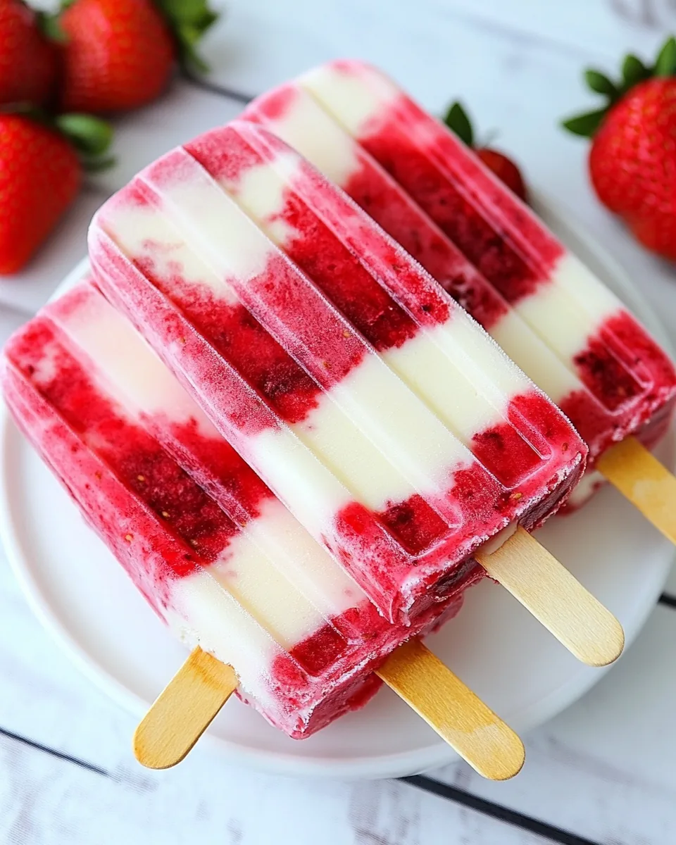 Homemade Strawberry Creamsicle