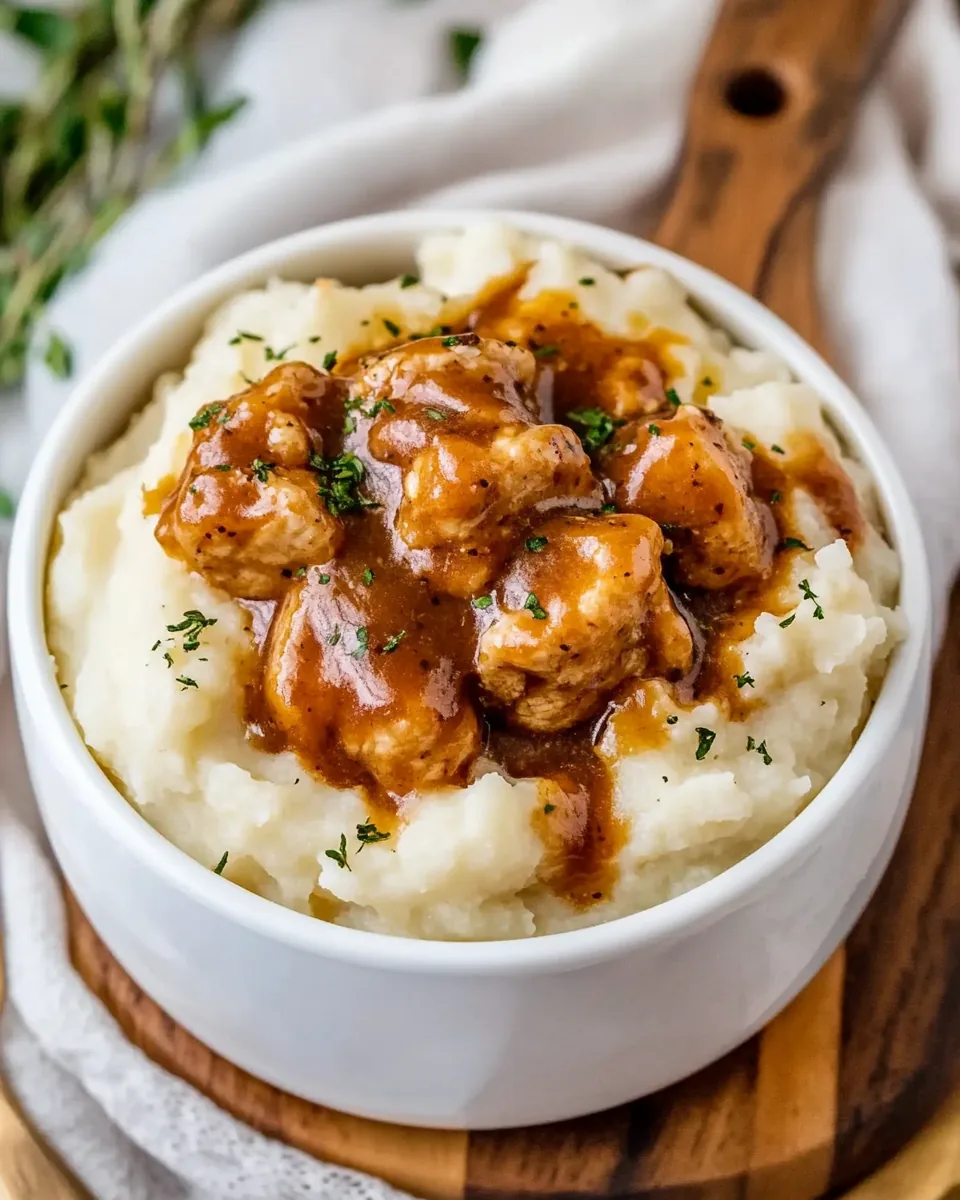 Homestyle Chicken Mashed Potato Bowls