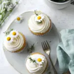 Honey Cupcakes with Chamomile Frosting