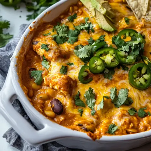 Hot Chicken Enchilada Bean Dip