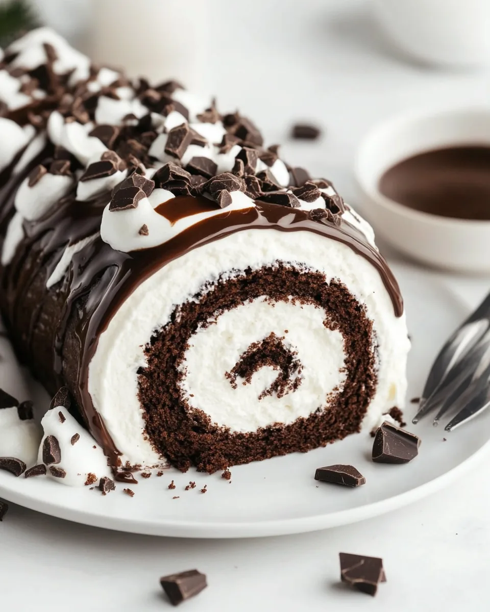 Hot Chocolate Roll Cake