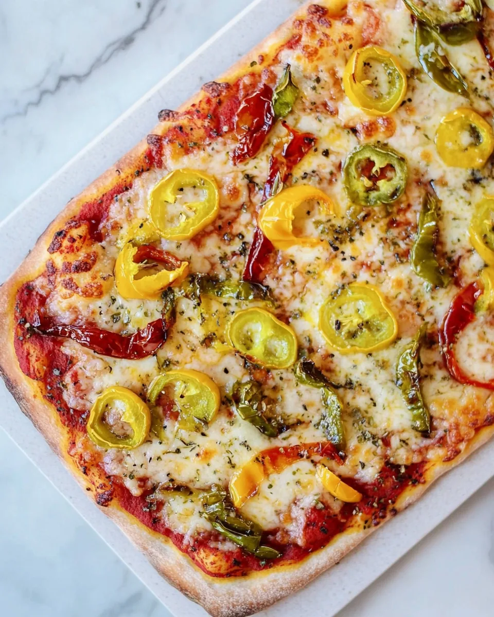 Hot and Sweet Triple Pepper Pizza
