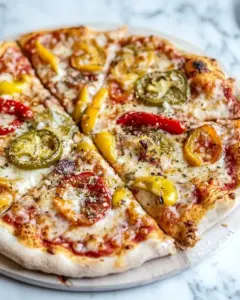 Hot and Sweet Triple Pepper Pizza