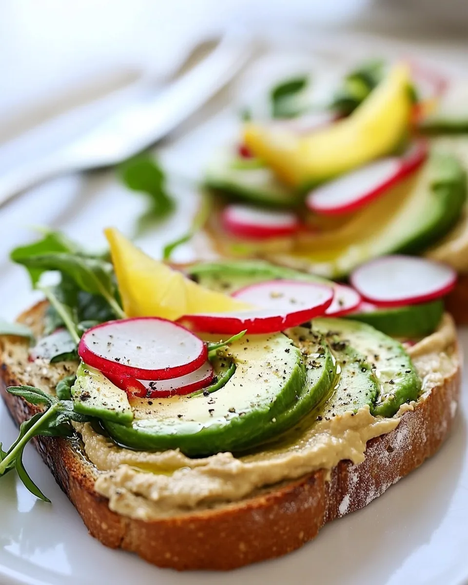 Hummus Avocado Toast