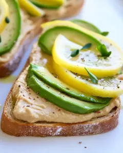 Hummus Avocado Toast