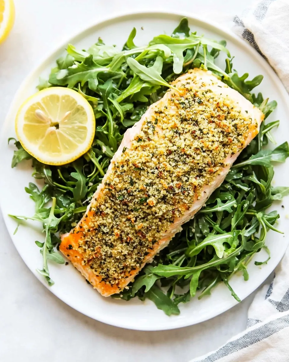 Hummus Crusted Salmon