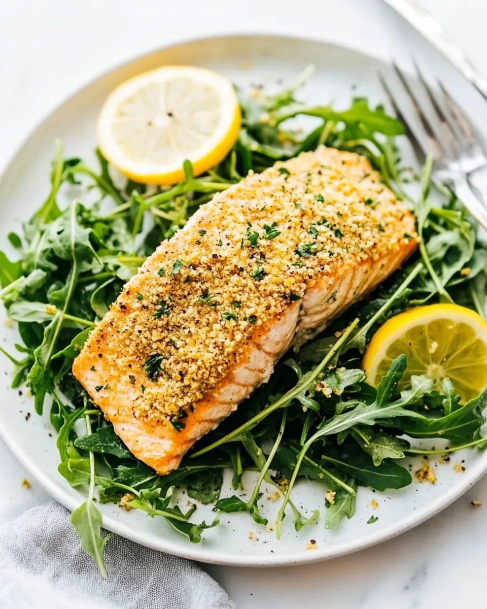 Hummus Crusted Salmon