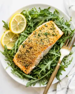 Hummus Crusted Salmon
