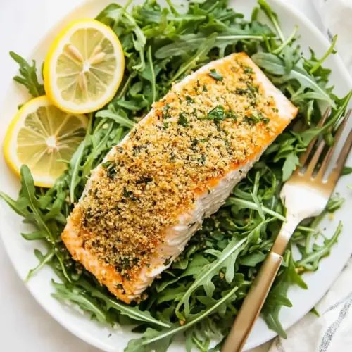 Hummus Crusted Salmon