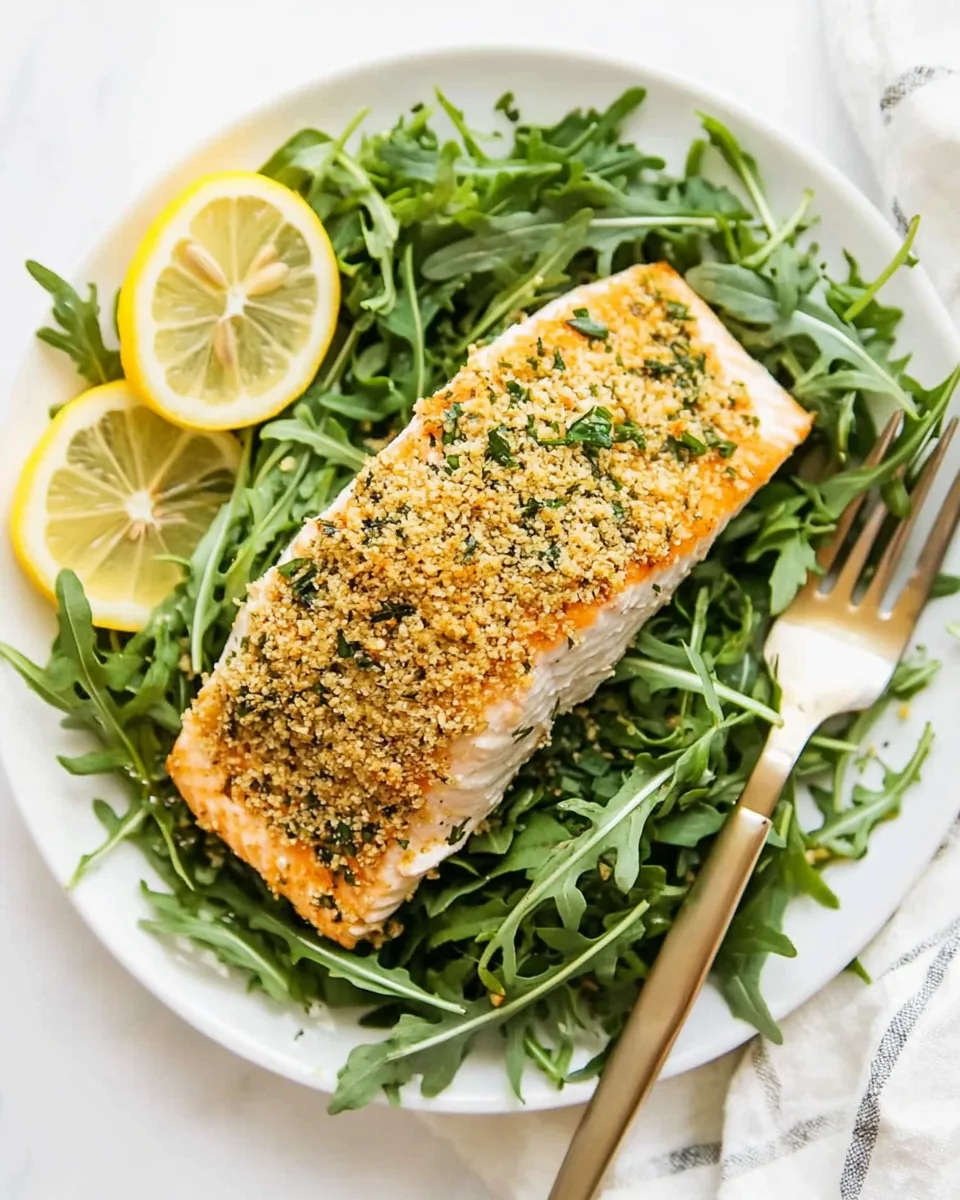 Hummus Crusted Salmon