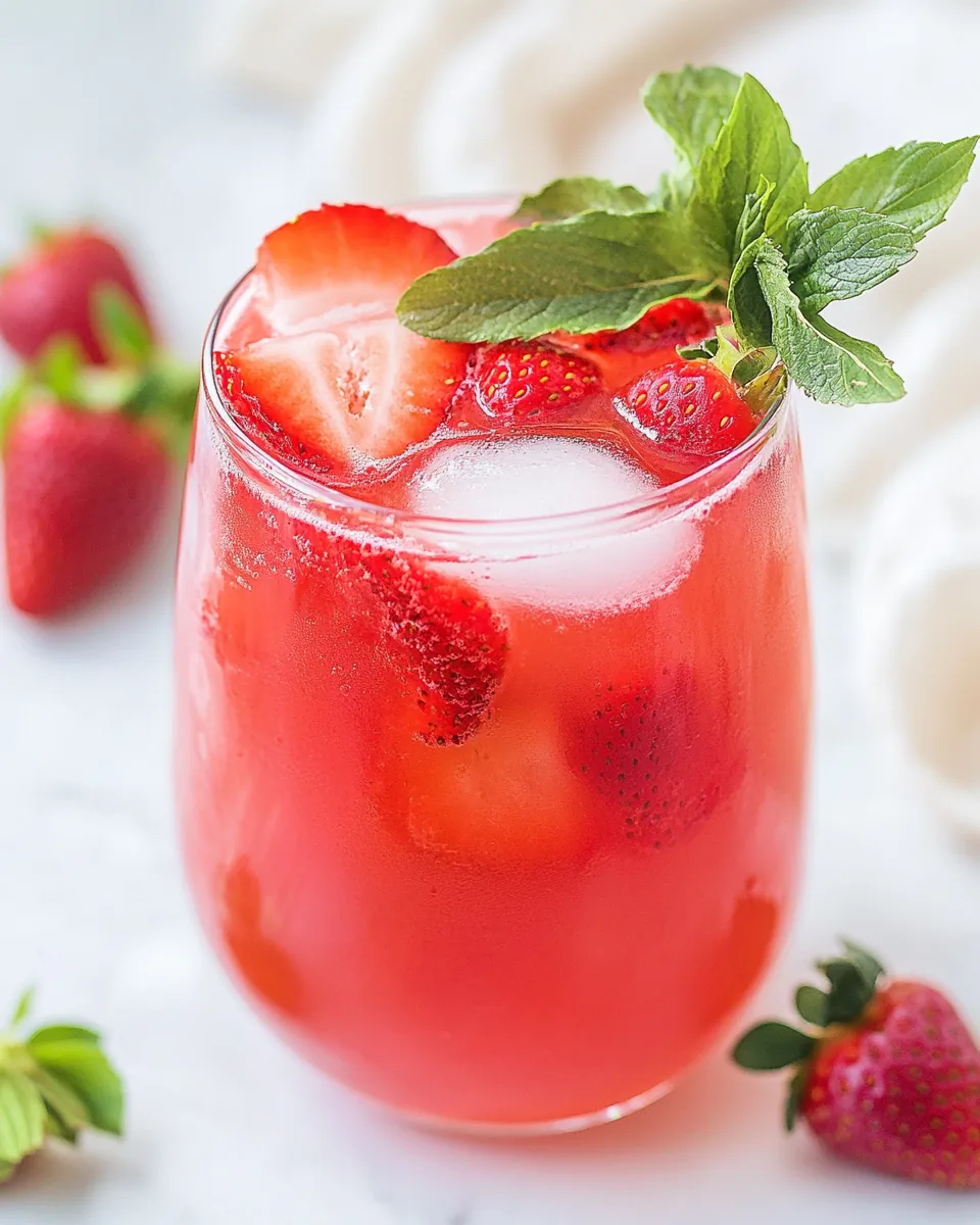 Iced Strawberry Tea