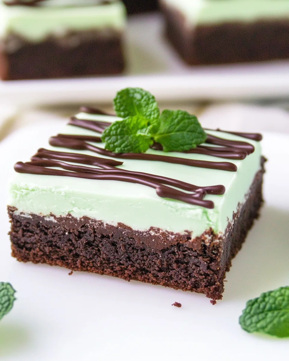 Irish Mint Brownies