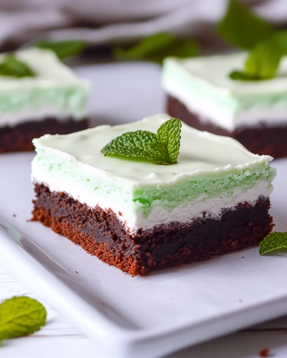 Irish Mint Brownies