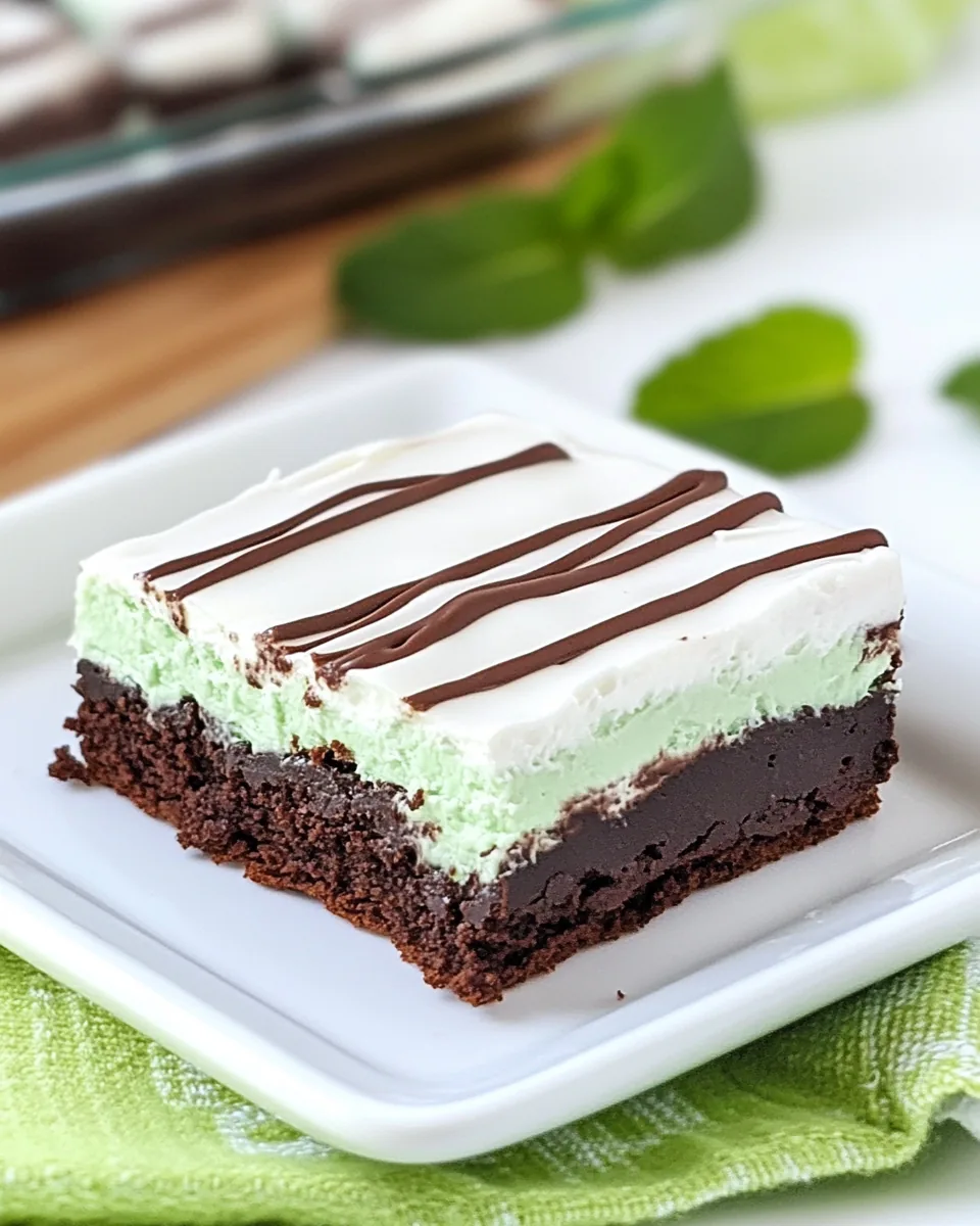 Irish Mint Brownies